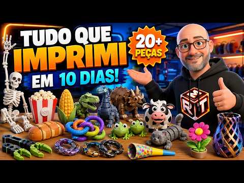 De Peças Flex a Pikachu: Minha Rotina de 10 Dias no 3D